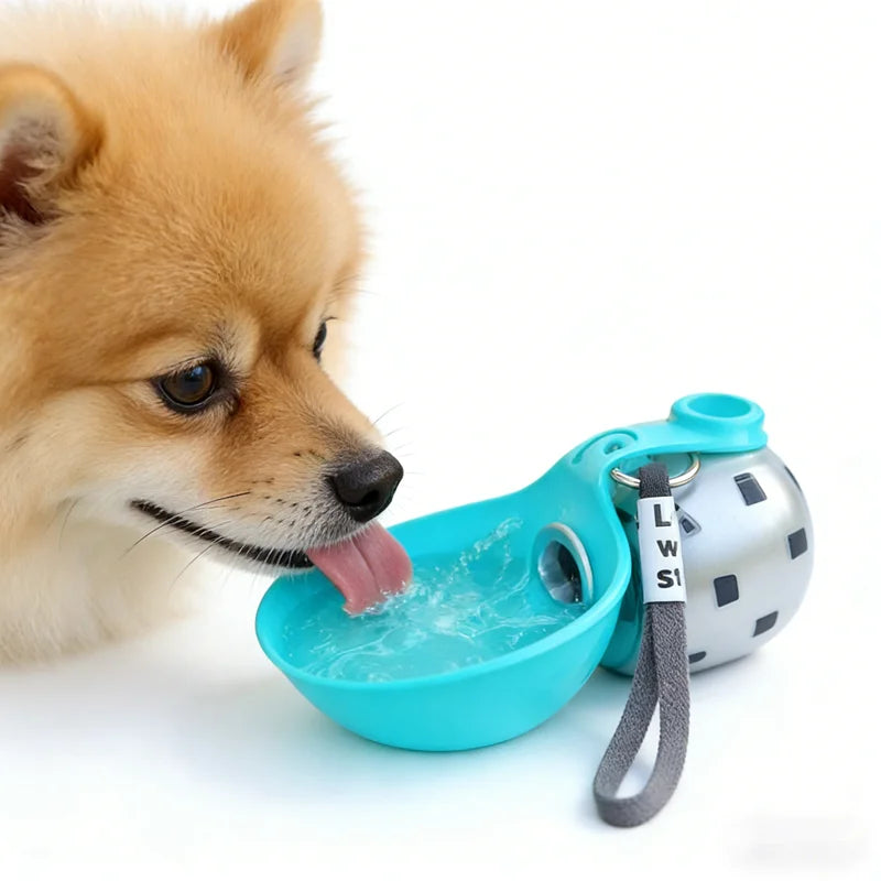 🐶 AquaPaw™ | Bebedero Portátil 2 en 1 para Perros – Hidratación Instantánea en Paseos y Viajes